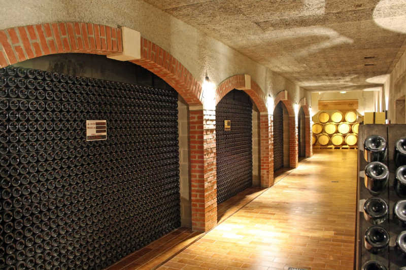 存储葡萄酒的地下酒窖