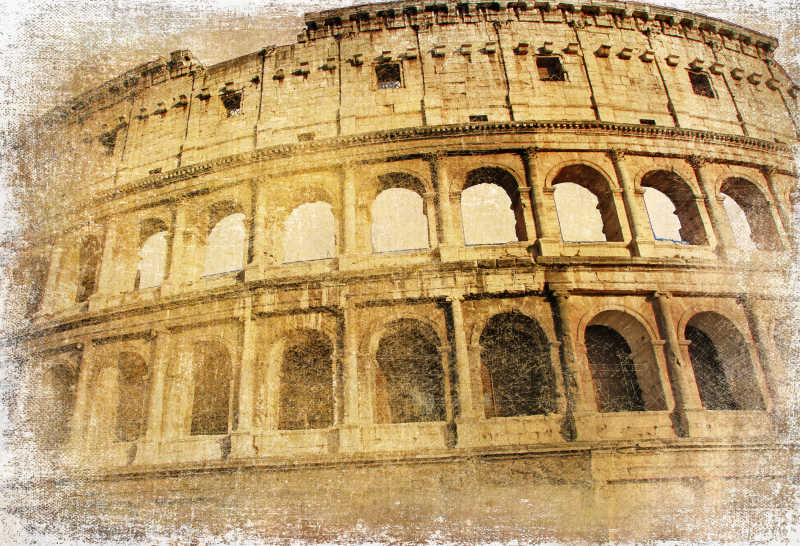 意大利古代建筑背景