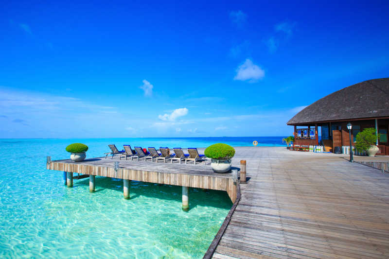 马尔代夫热带度假海滩