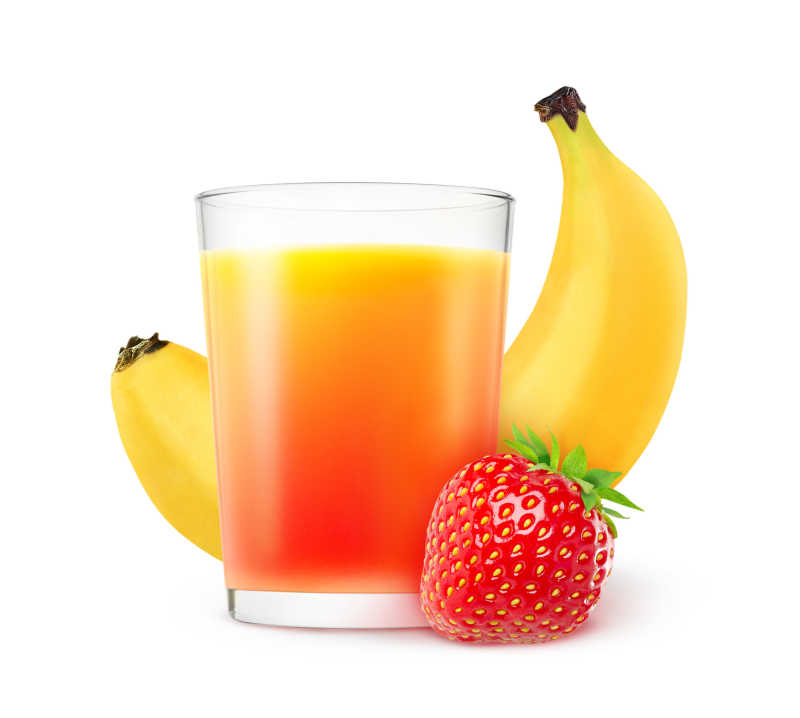 营养丰富的果汁和新鲜水果