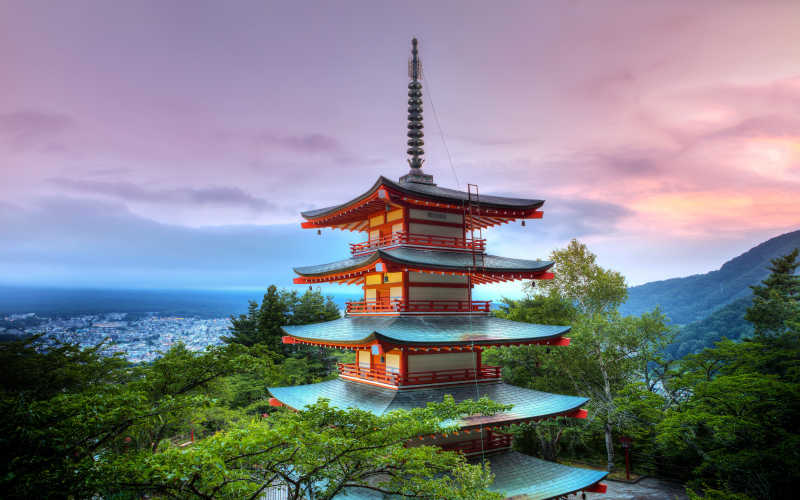 漂亮的日本寺庙