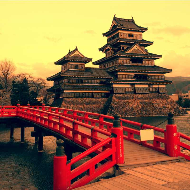 日本的著名寺庙景色