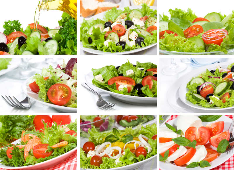 绿色健康蔬菜沙拉