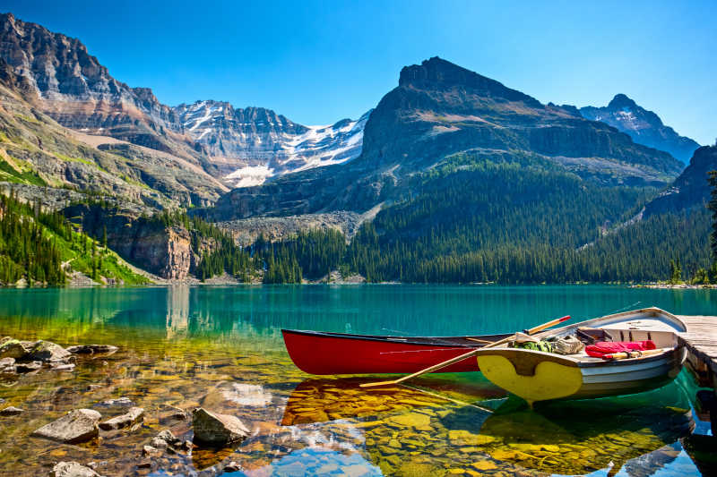 美丽的加拿大艇湖奥哈拉