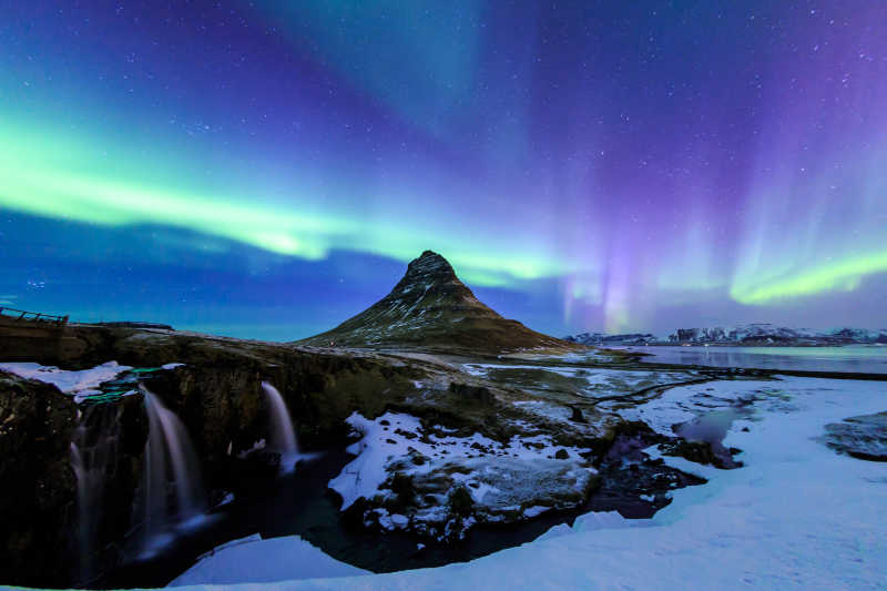 冰岛北极光风景