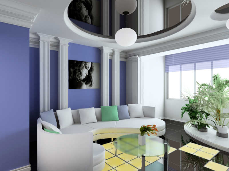 简约现代风格室内设计的客厅