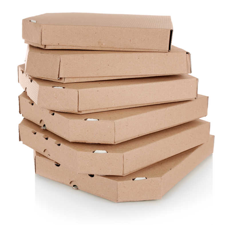 成堆的披萨盒子