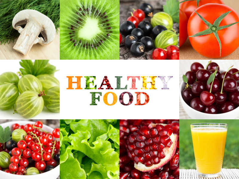 绿色健康的水果和蔬菜