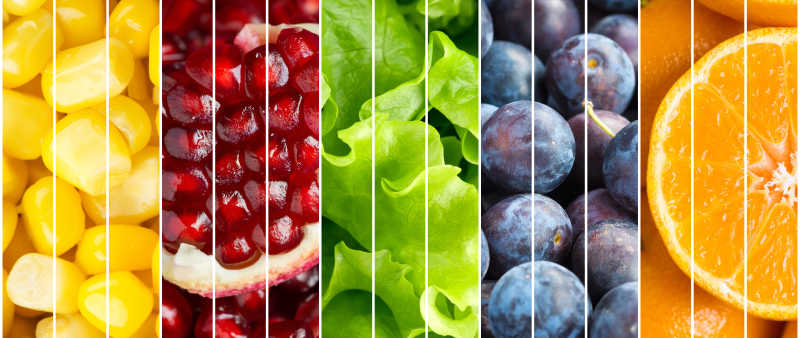 新鲜健康的蔬菜与水果
