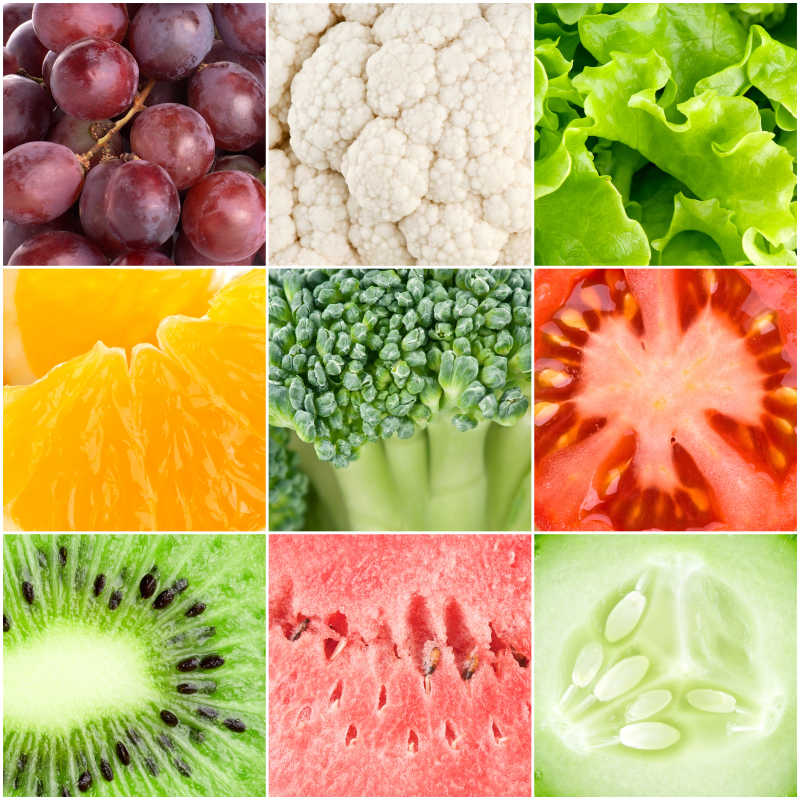 蔬菜与水果的拼图