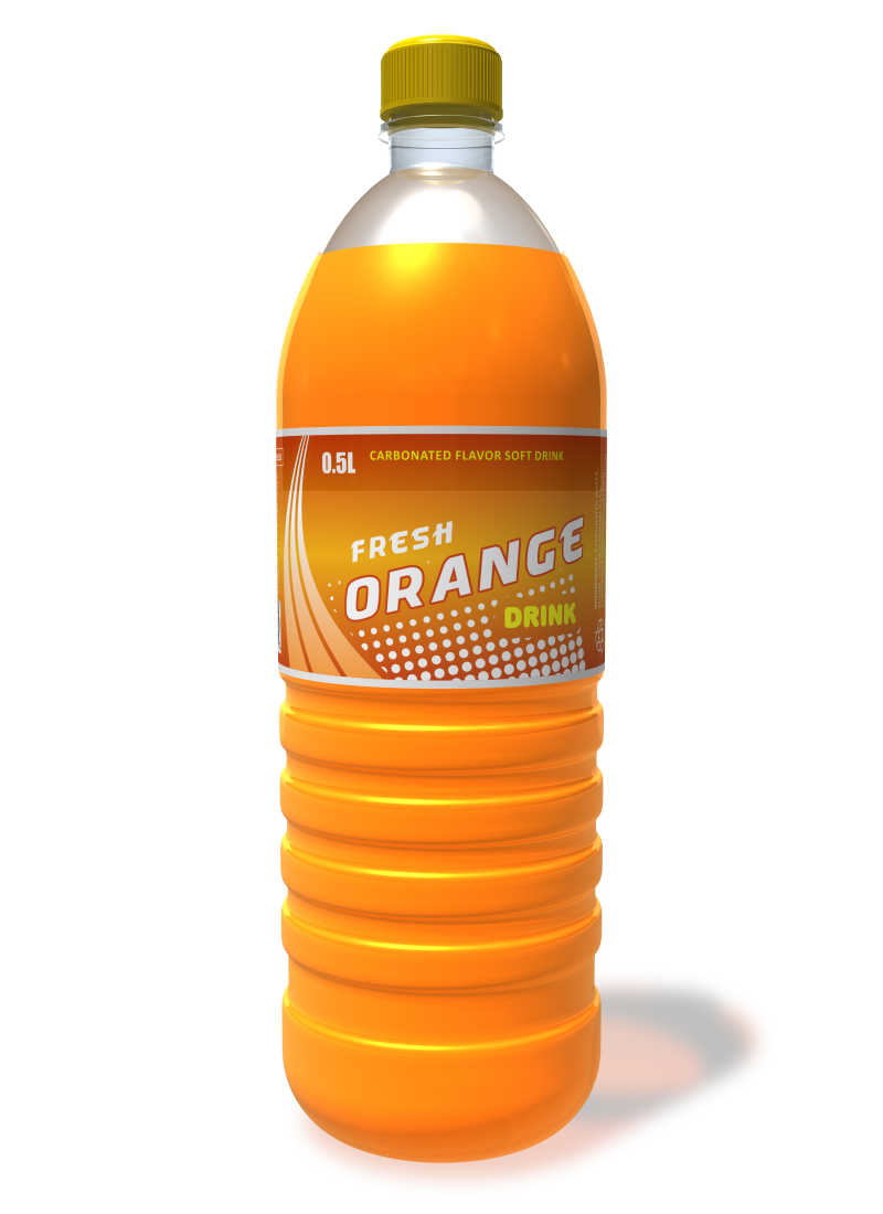 塑料瓶装的橙汁饮料