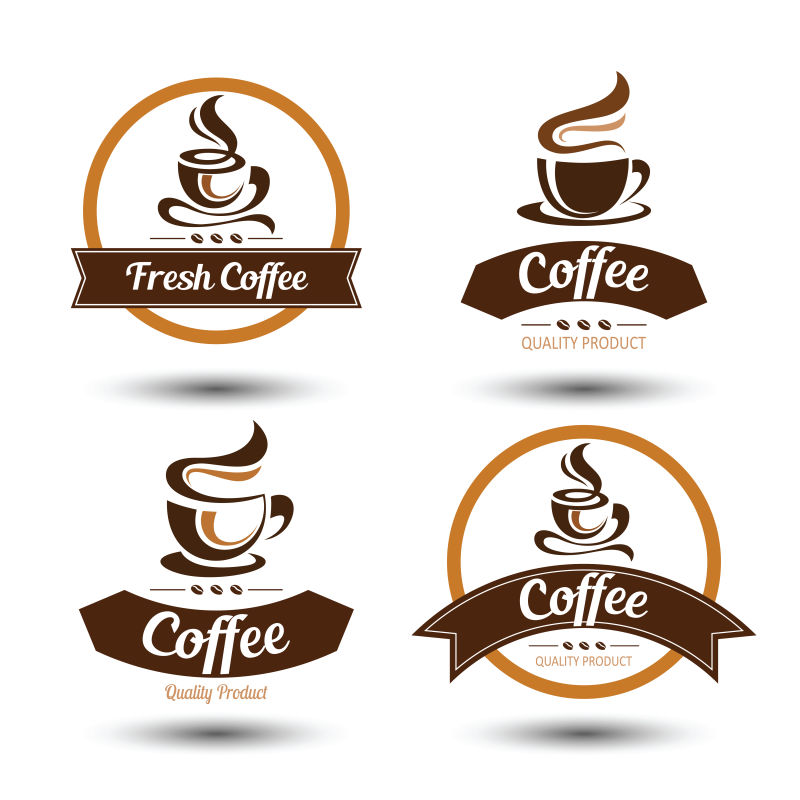 咖啡徽章和标签矢量设计模板