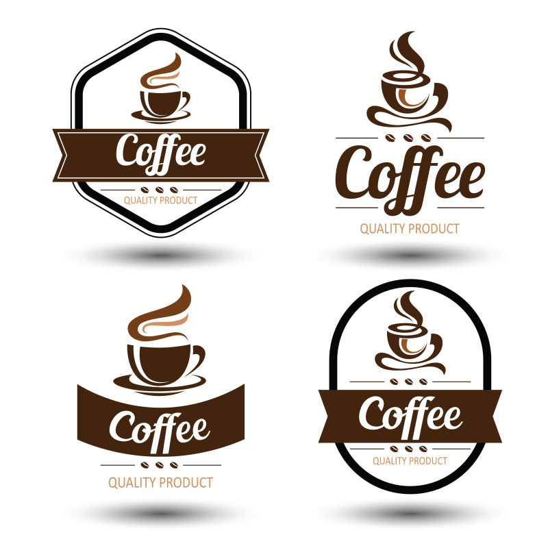 矢量的咖啡主题标识设计