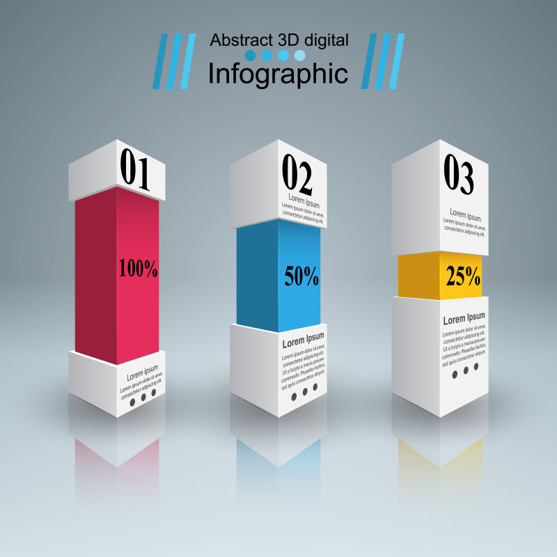 矢量的条形立体信息表设计模板