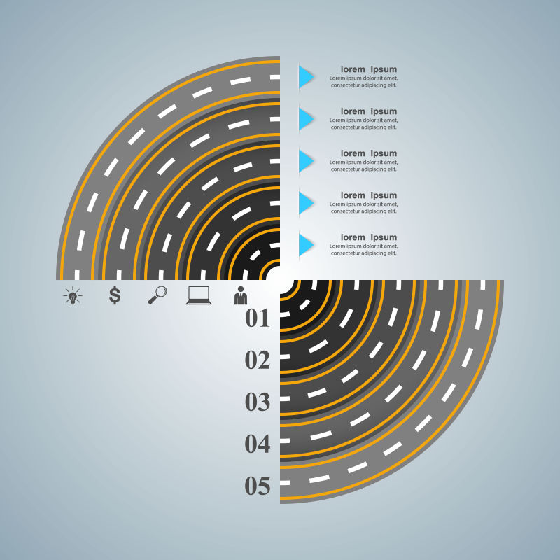 矢量的公路图案插画矢量设计模板