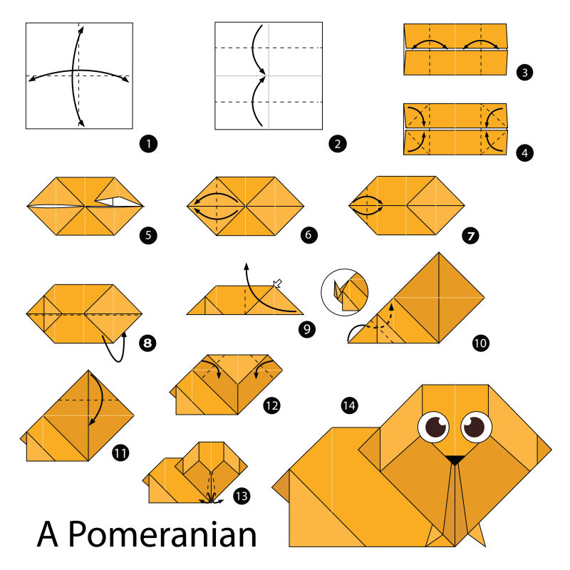 小狗的折纸法图片