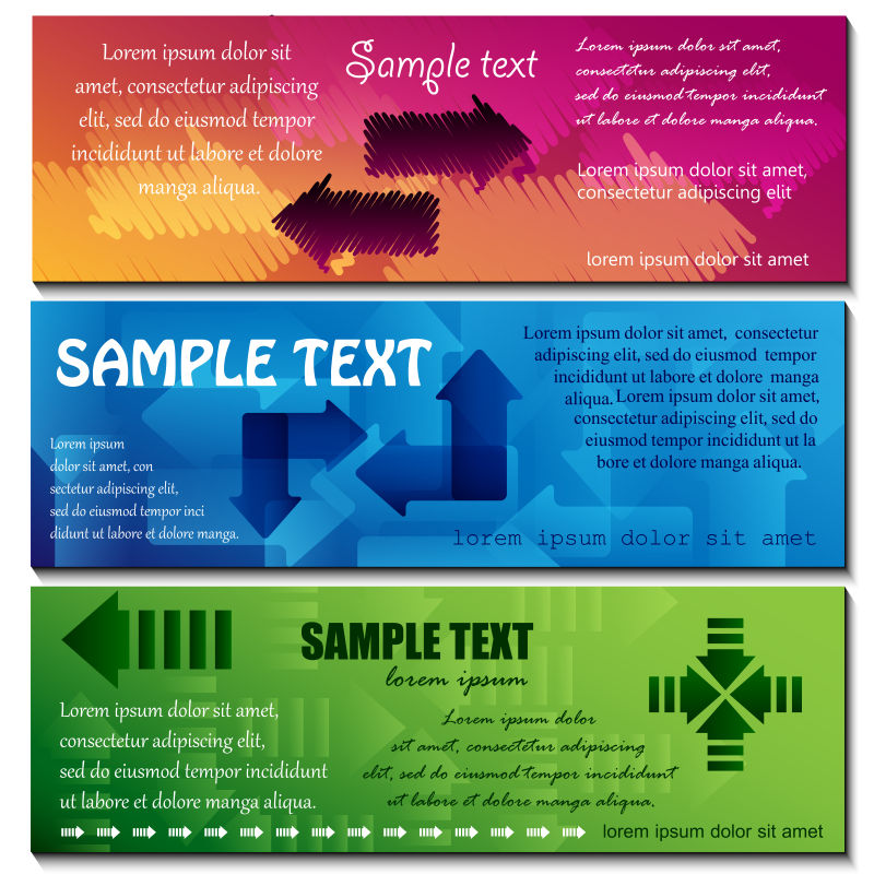 广告宣传横幅矢量设计模板