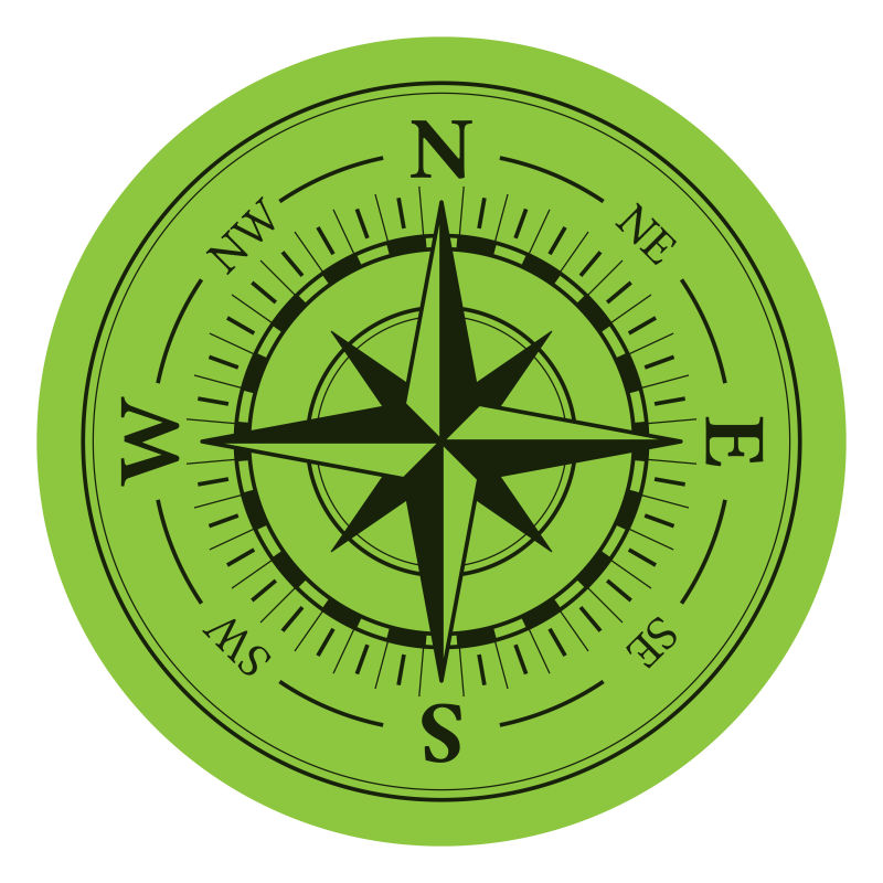矢量指南针创意图标设计