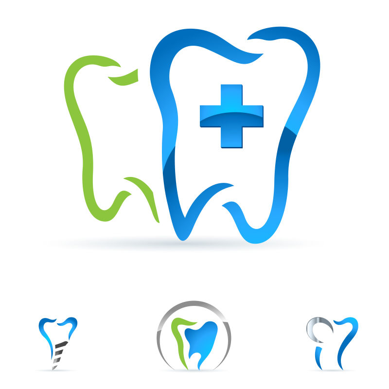 各种不同的矢量牙科标志设计