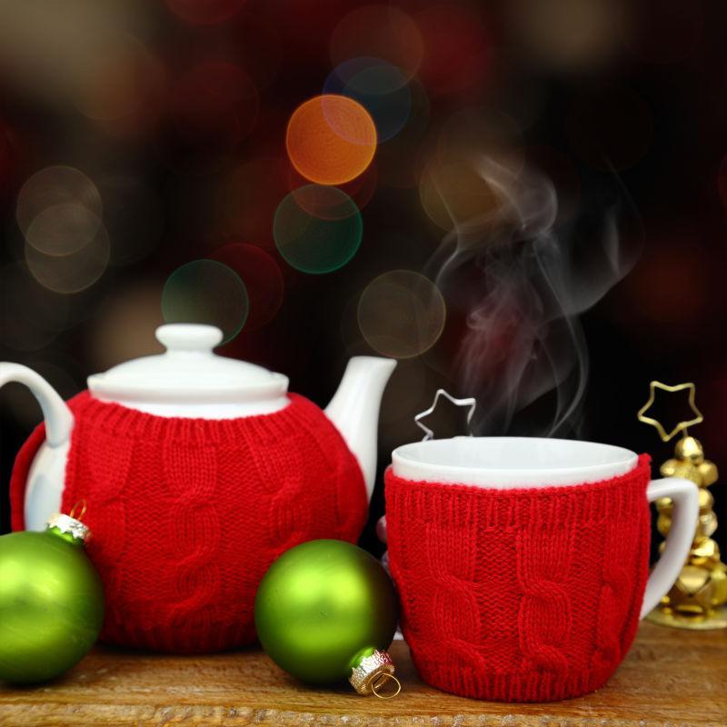 茶壶和茶杯装饰