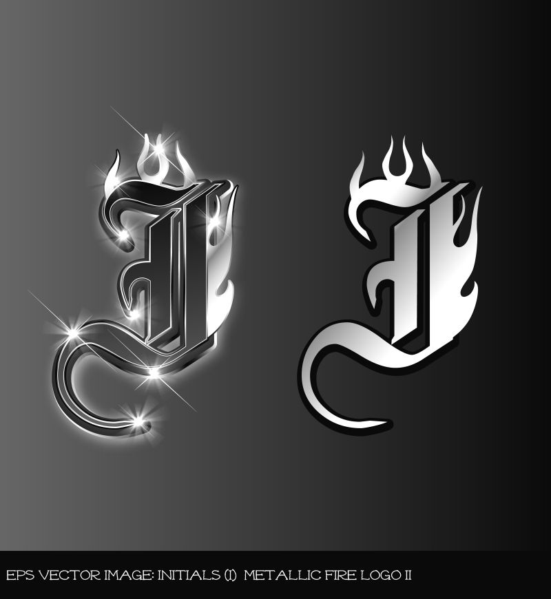 矢量字母I logo设计