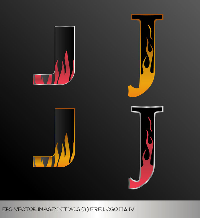 创意字母J矢量插图设计