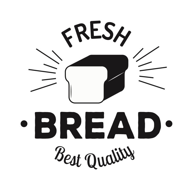 矢量烘焙面包的标志设计