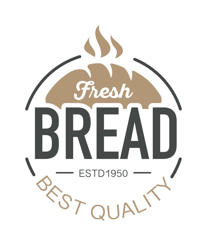 矢量创意新鲜面包标志设计
