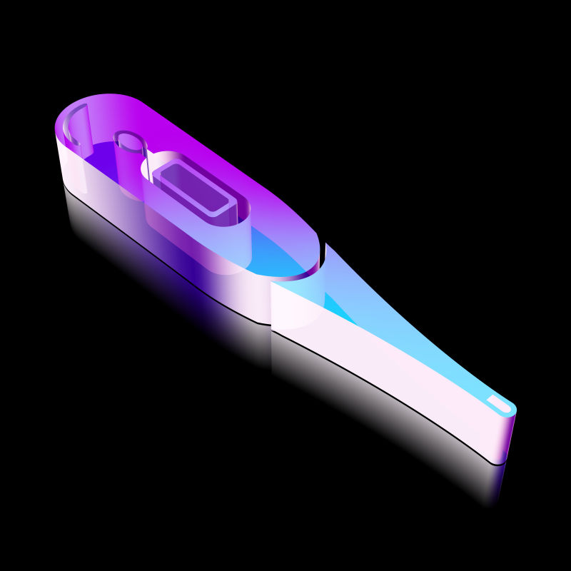 温度计形状的3D霓虹灯发光材质矢量商标设计