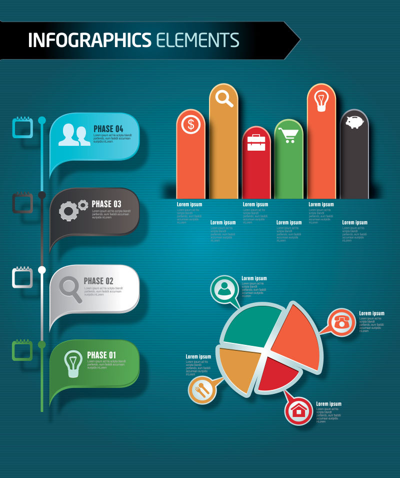 矢量的信息图表设计模板