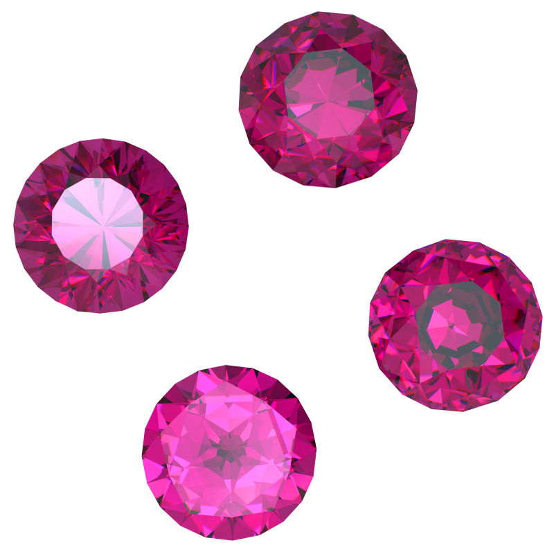 四颗紫色的宝石