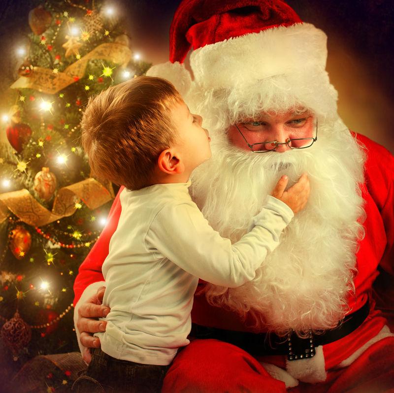 圣诞老人和小男孩