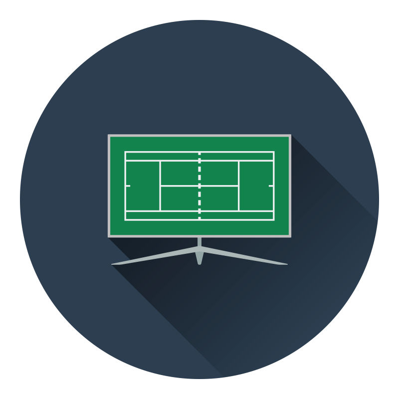 矢量模拟网球网黑板的图标