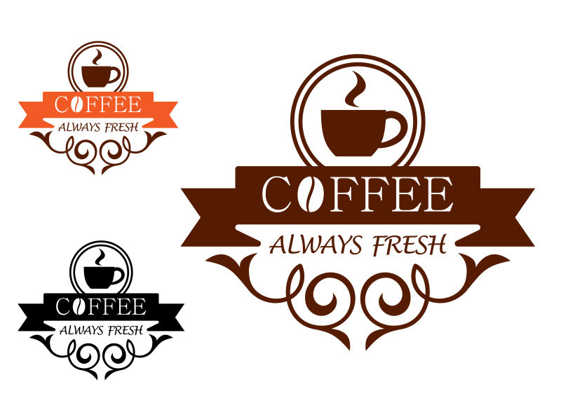 矢量创意信息咖啡标志设计