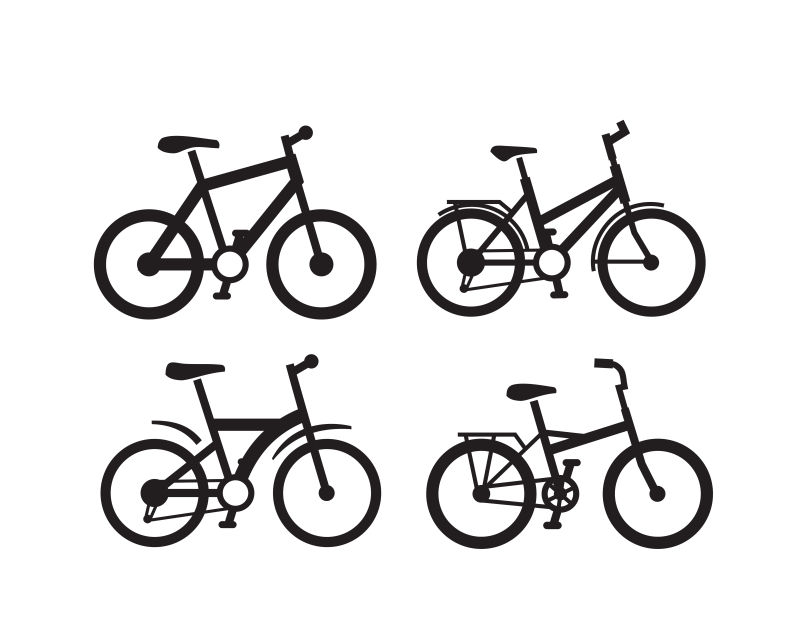 矢量创意自行车图标设计