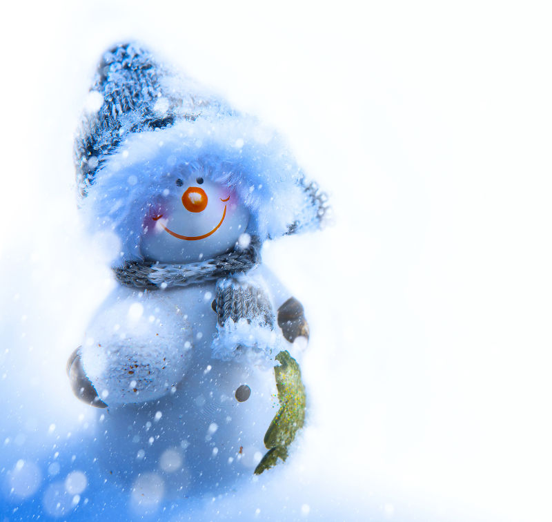 圣诞节里的雪人娃娃