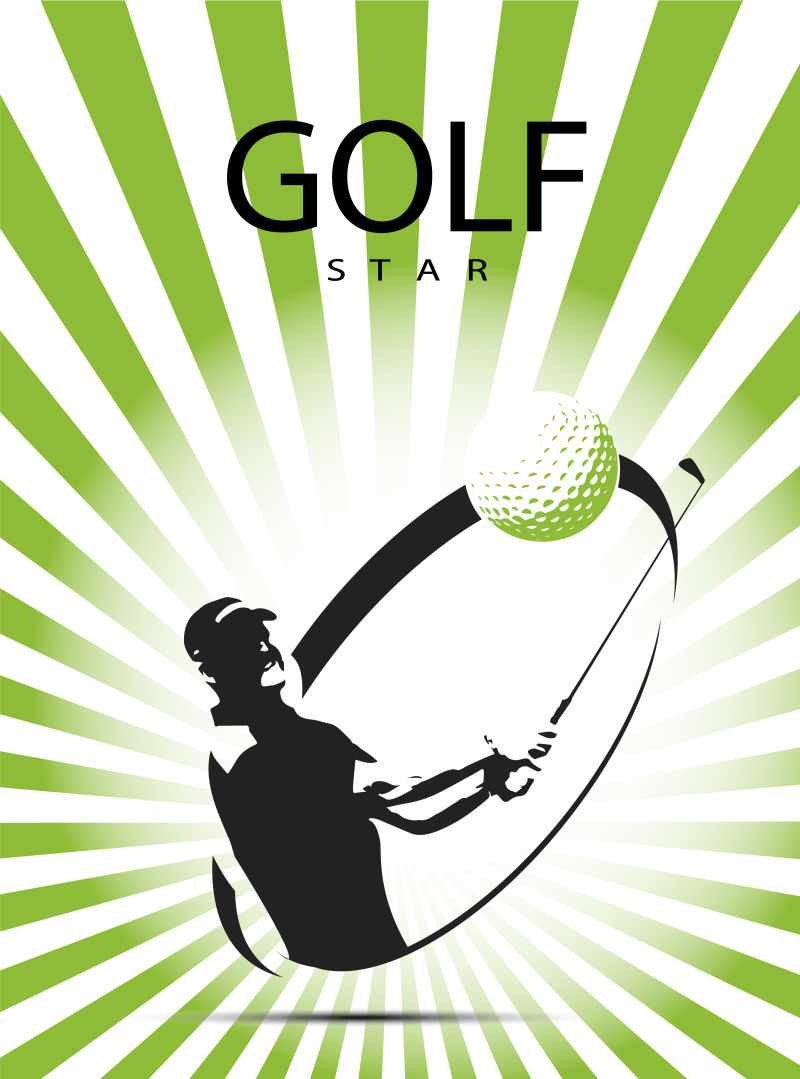 矢量的高尔夫运动logo设计