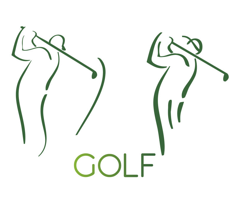 高尔夫运动的矢量图标设计