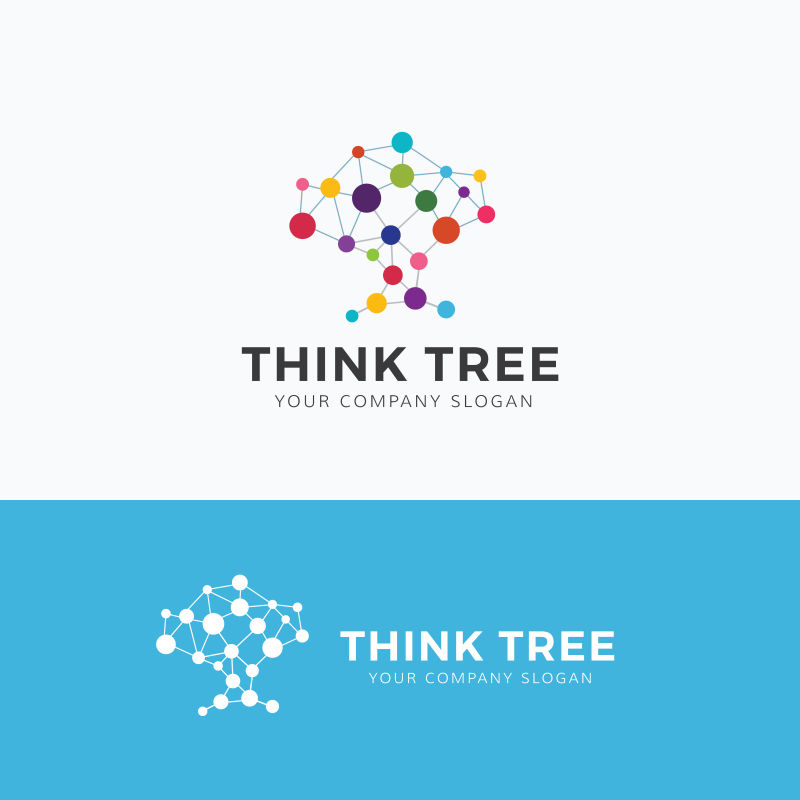 思维树的矢量创意标志设计
