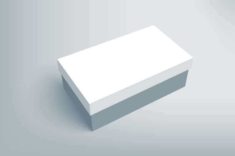 白色的立体盒子矢量
