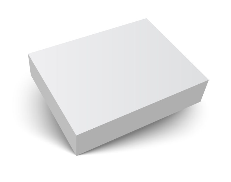 矢量的白色立体盒子
