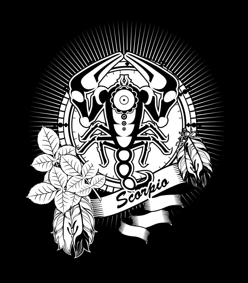 天蝎星座矢量logo设计