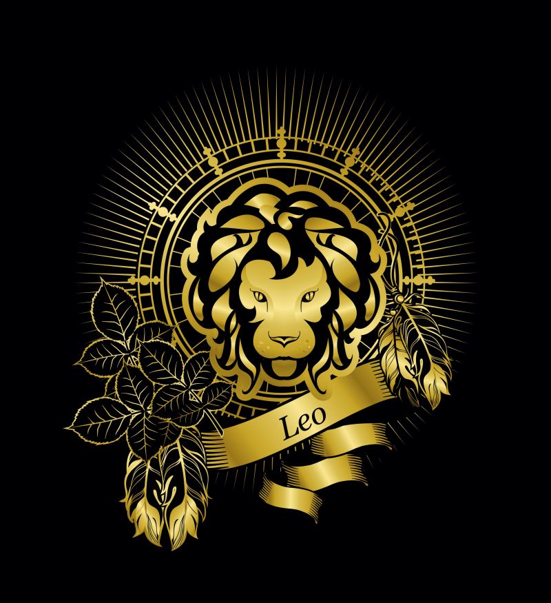狮子座星座矢量logo设计