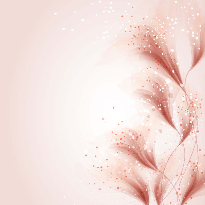矢量淡粉色花卉创意梦幻背景