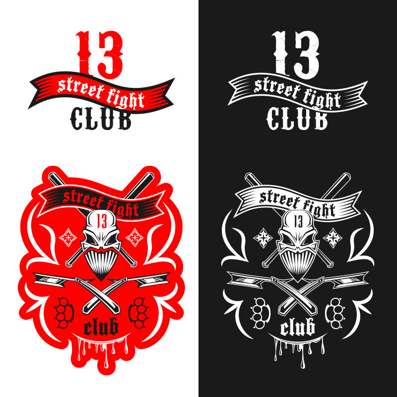 矢量的街头俱乐部徽章设计