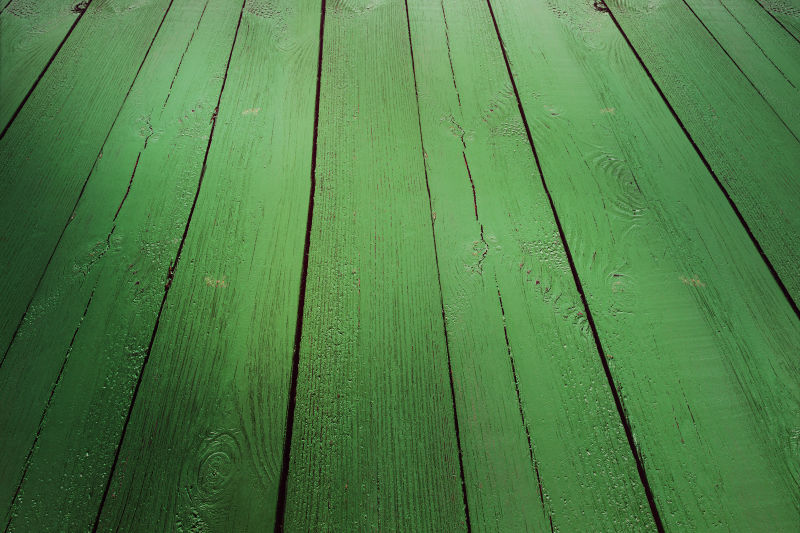 绿色的木制地板
