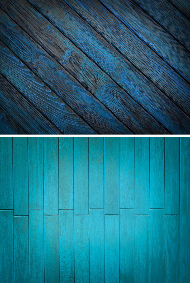 涂满蓝色染料的木板背景