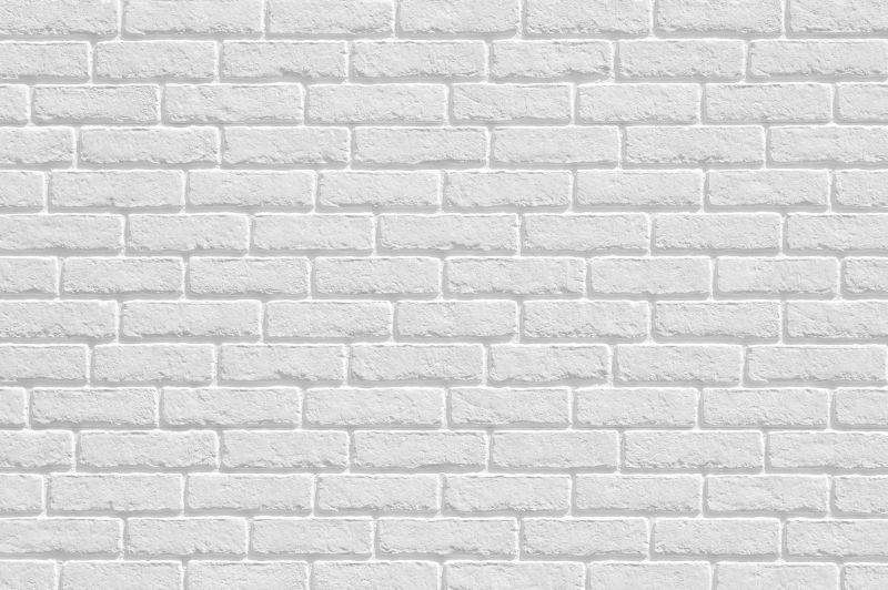 整齐的白色现代砖墙纹理背景