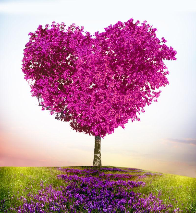 浪漫的爱情心形树