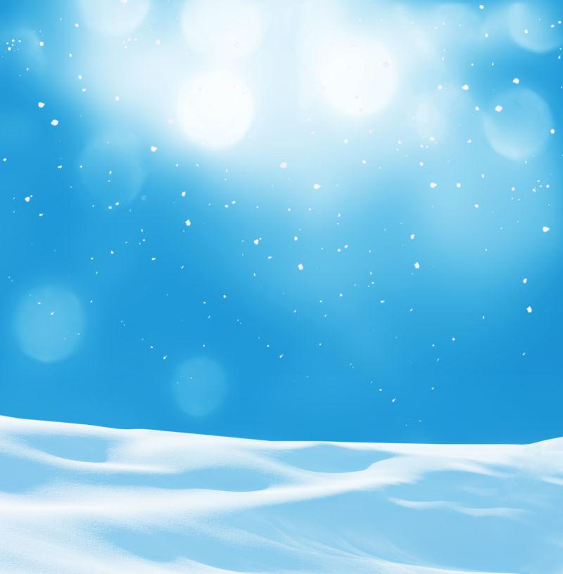 蓝色冬天的背景